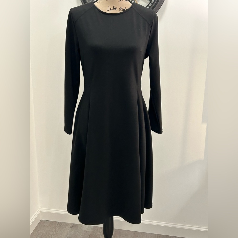 Haoy black long sleeve dress no size tag. Check measurements imo size 10